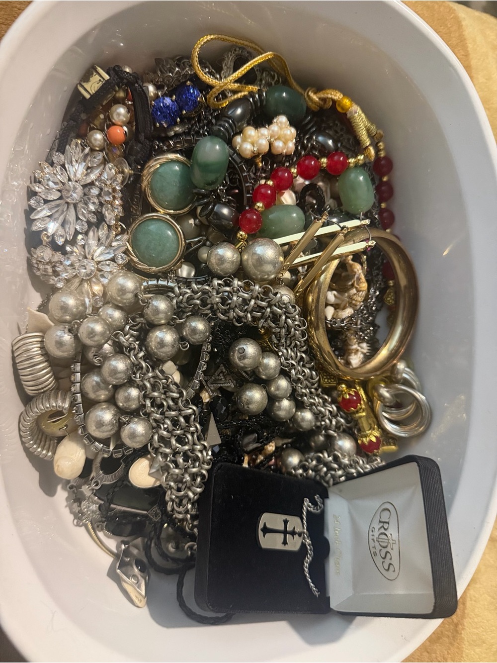Mystery jewelry s Jewelry Lot with Silver-Tone, Green and